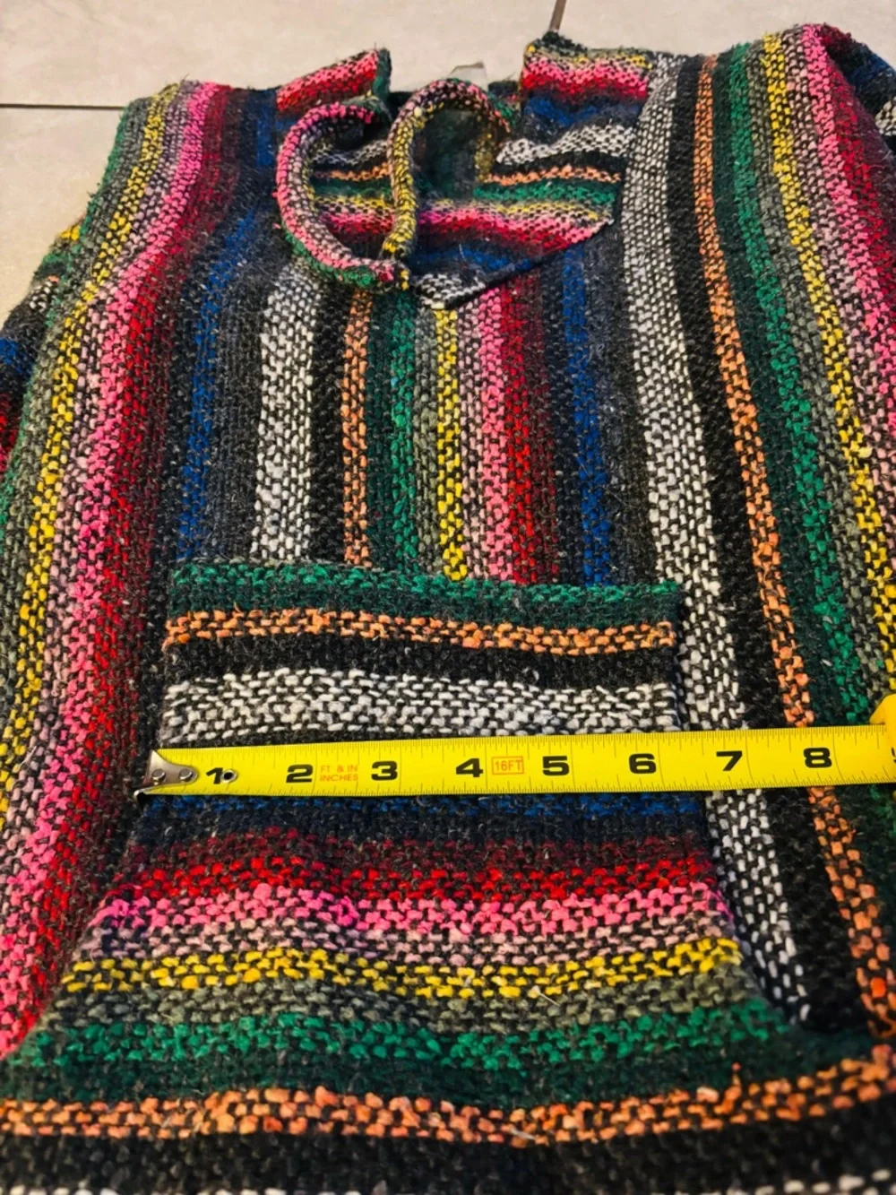 Vintage Baja Hoodie “Drug Rug” - Picture 6 of 9